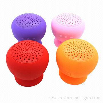 Silicone Sucker Stand Holder Water-resistant Colorful Portable Bluetooth Speaker for iPhone/iPad